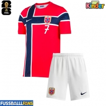 Norwegen Alexander Sorloth #7 Heimtrikotsatz Kinder WM 2026 Kurzarm (+ Kurze Hosen)